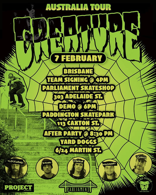 Creature Skateboards Australia Tour 2025