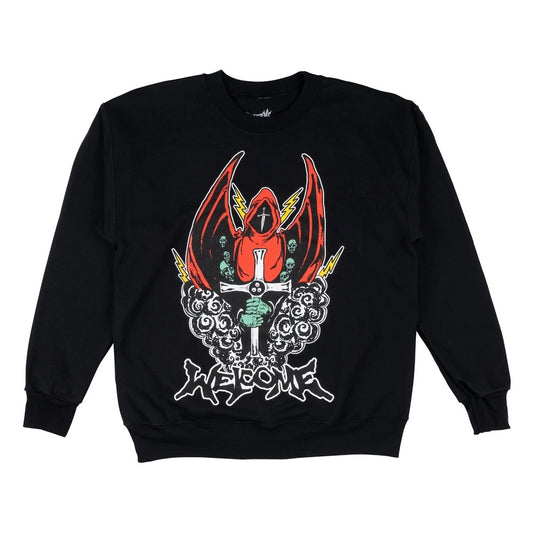 Welcome Skateboards - Knight Crewneck - Black