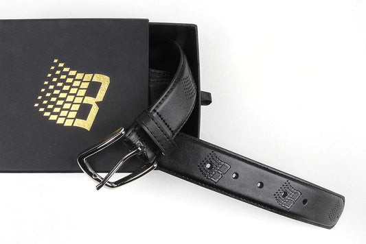 Bronze 56K - Leather Belt - Black