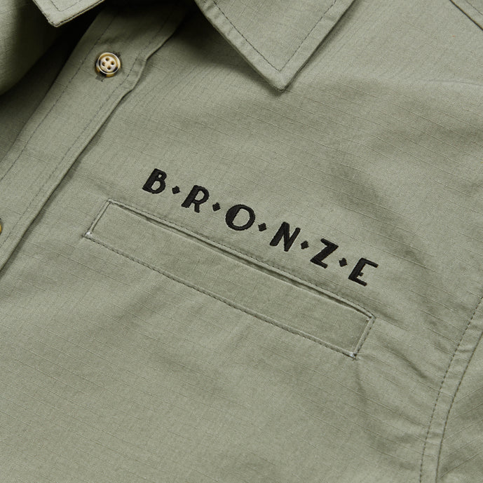 Bronze 56k - Ripstop Button Up - Grey