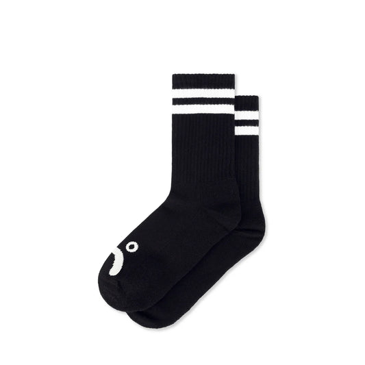 Polar Skate Co. - Rib Socks | Happy Sad - Black