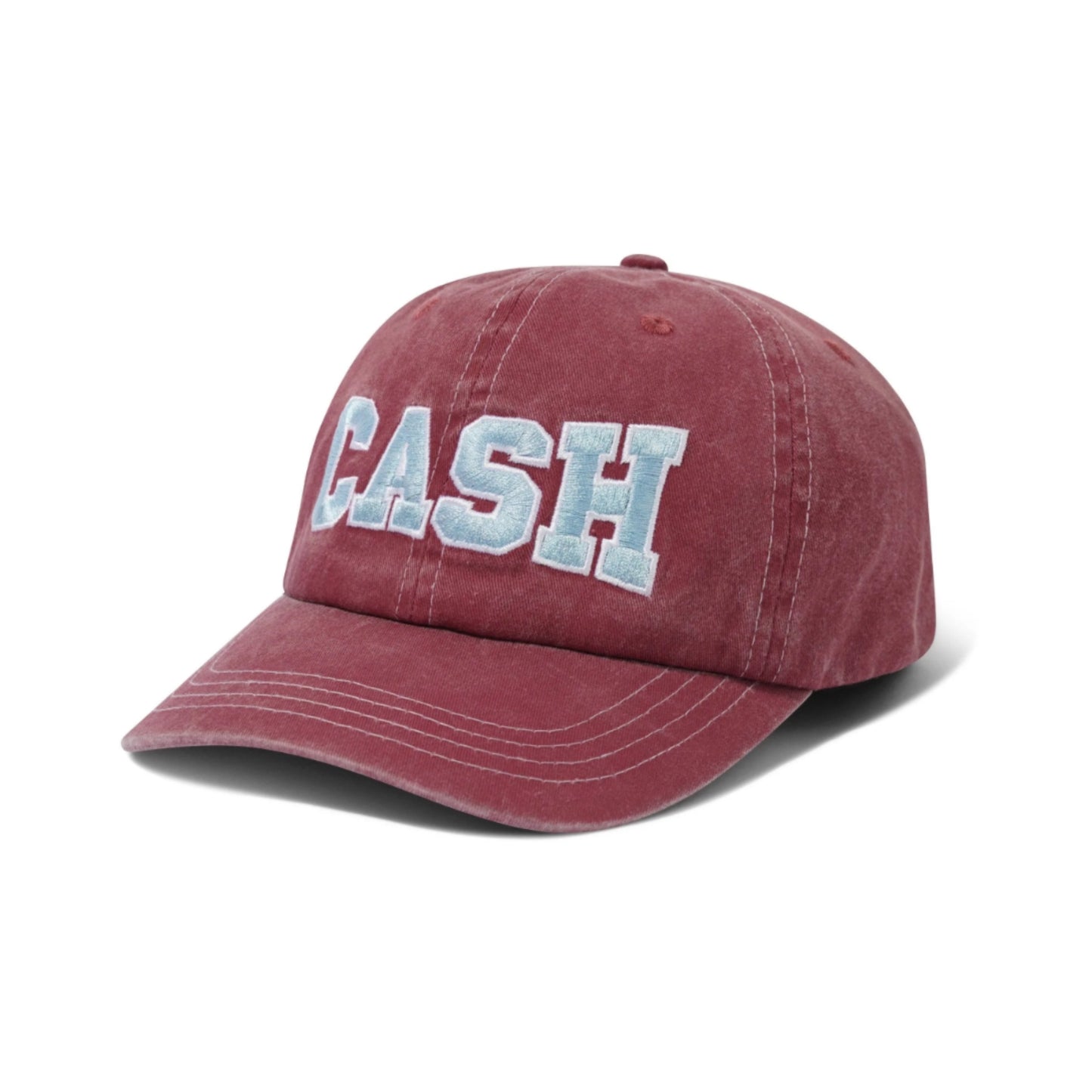 Cash Only - Campus 6 Panel Cap - Burgundy