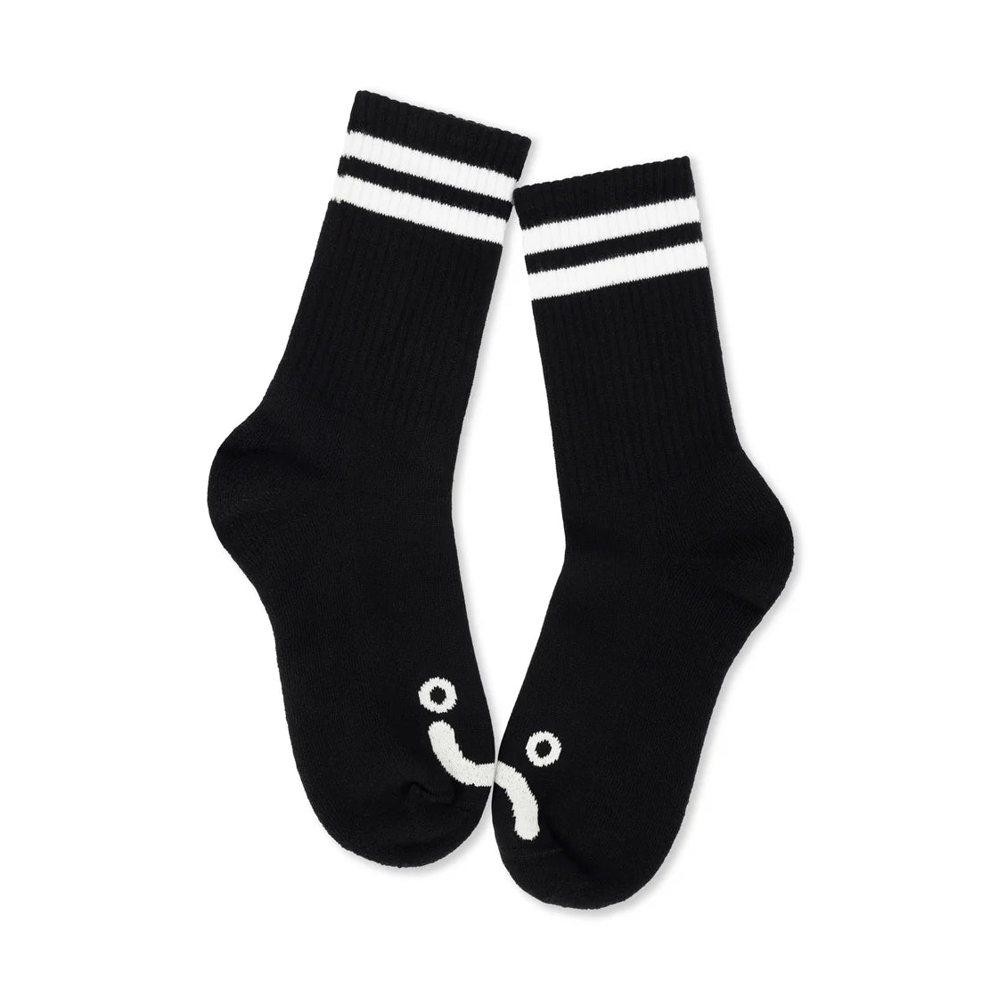 Polar Skate Co. - Rib Socks | Happy Sad - Black