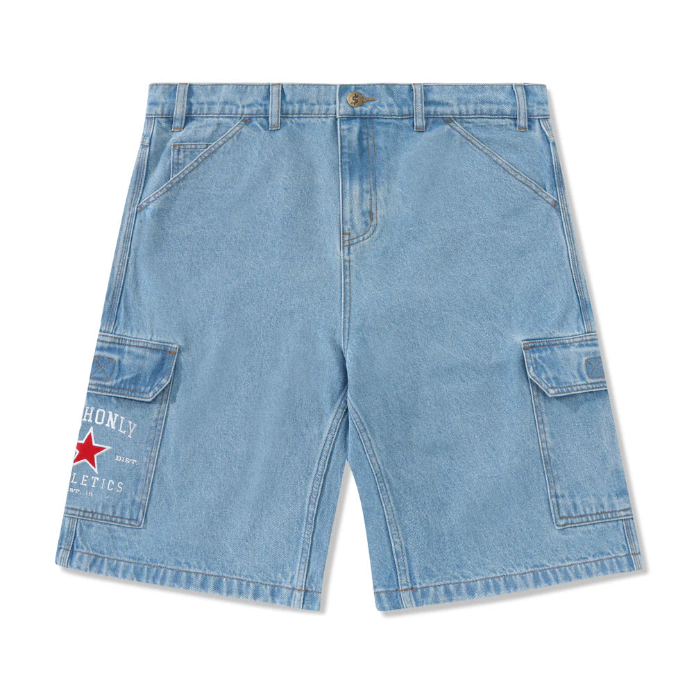 Cash Only - Athletics Denim Shorts - Washed Indigo