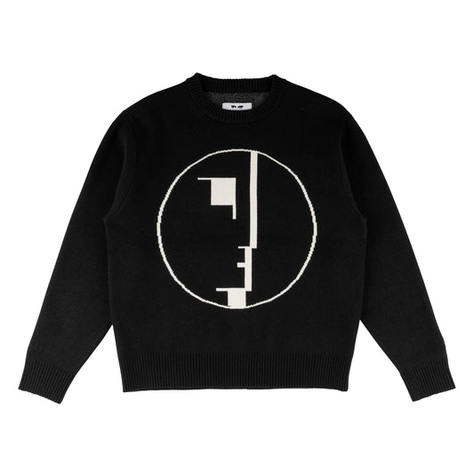 Welcome X Bauhaus - Emblem Knit Sweater - Black