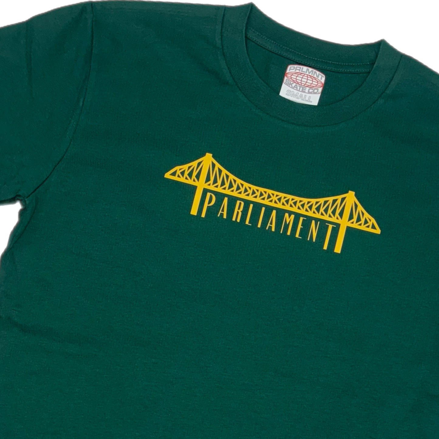 Parliament - Bridge Logo Tee - Green & Gold