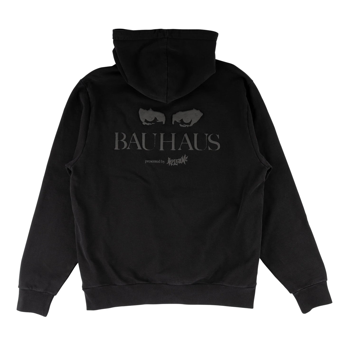 Welcome X Bauhaus - Eyes Pigment-Dyed Hoodie - Black