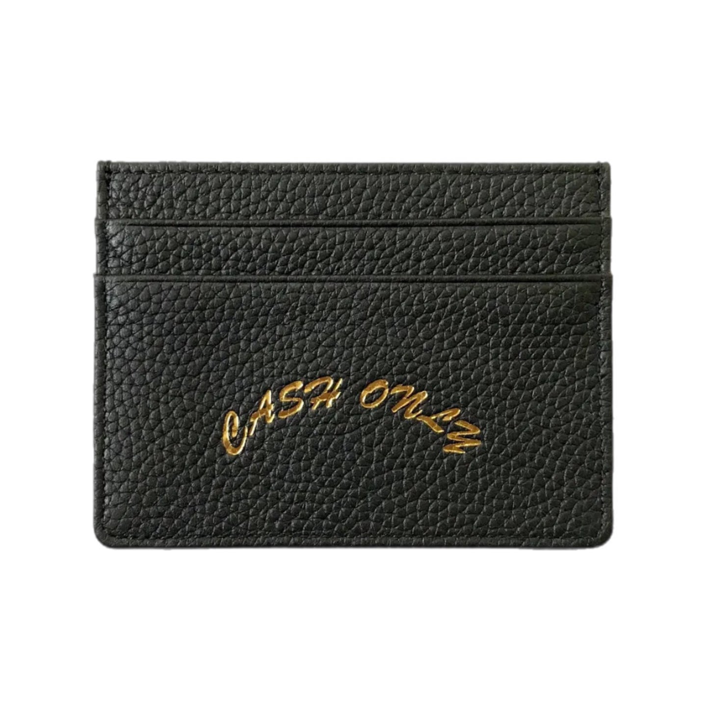 Cash Only - Leather Card Holder - Black