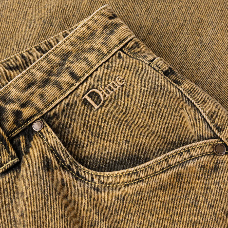 Dime - Classic Baggy Denim Pants - Overdyed Gold