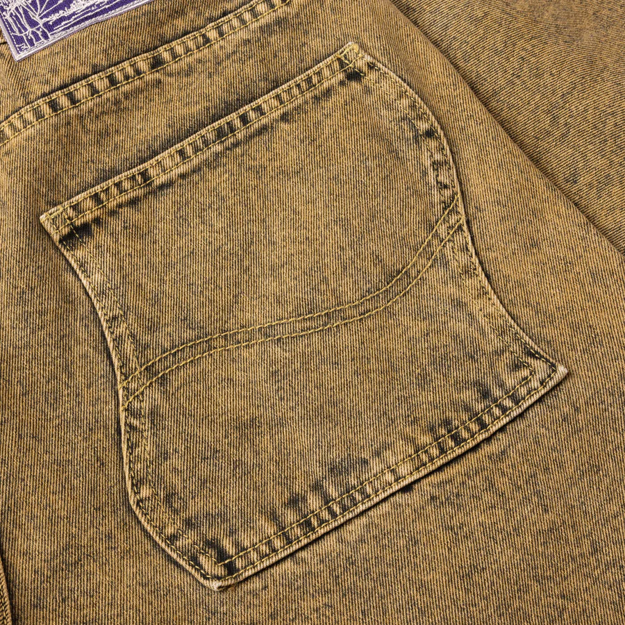 Dime - Classic Baggy Denim Pants - Overdyed Gold