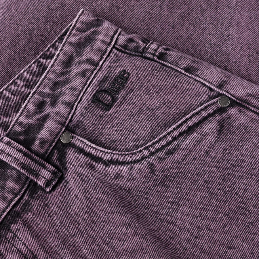 Dime - Classic Relaxed Denim Pants - Overdyed Plum