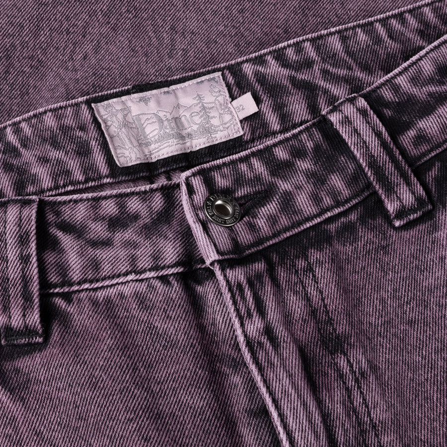 Dime - Classic Relaxed Denim Pants - Overdyed Plum