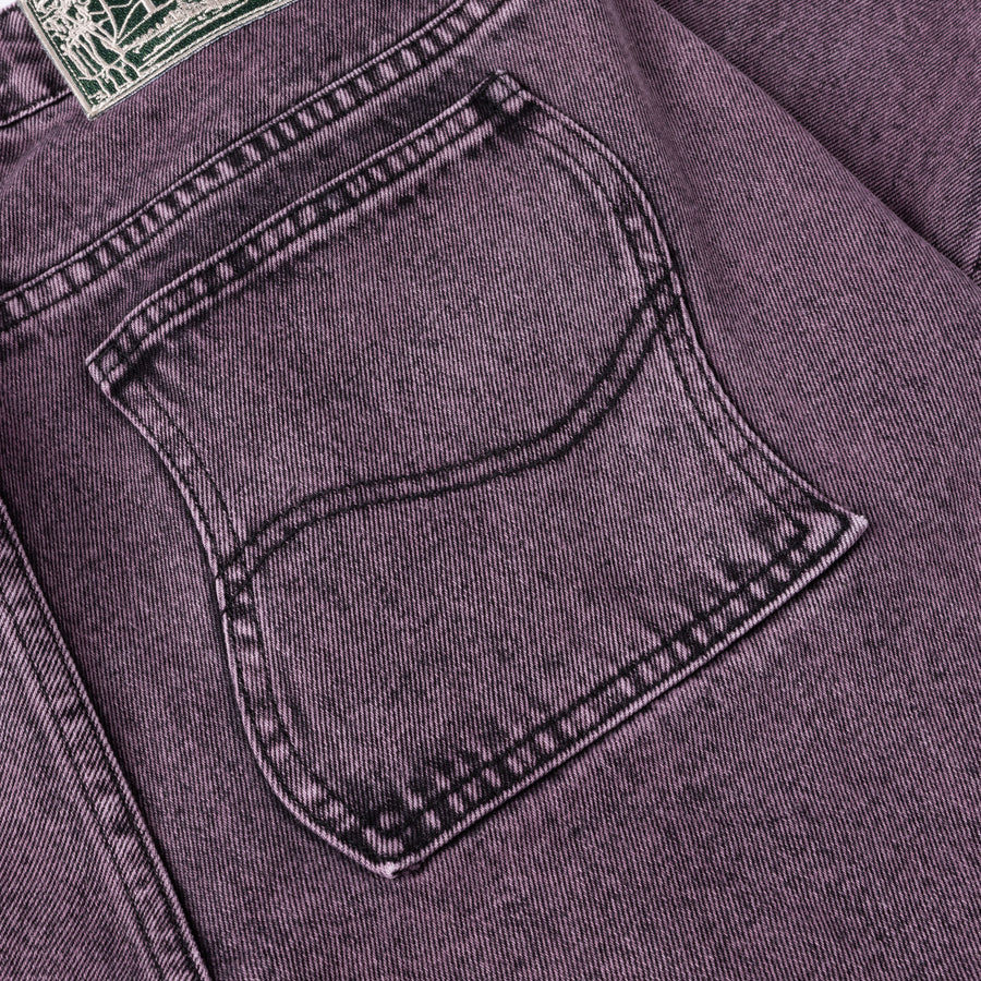 Dime - Classic Relaxed Denim Pants - Overdyed Plum