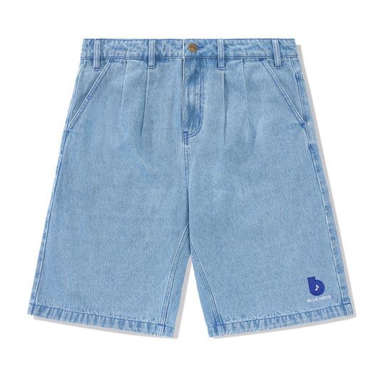 Butter x Blue Note - Pleated Denim Shorts - Washed Indigo