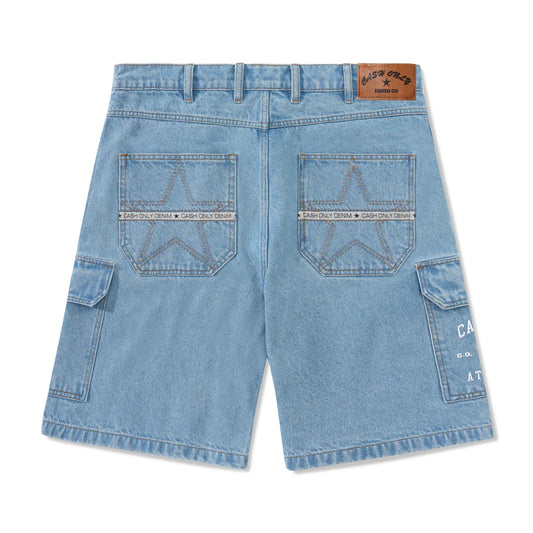 Cash Only - Athletics Denim Shorts - Washed Indigo