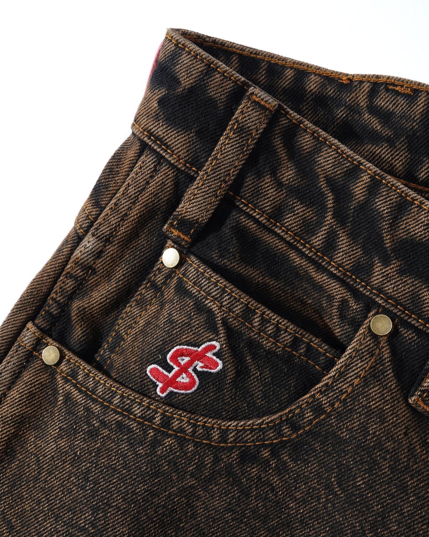 Cash Only - Blockout Denim Jeans - Acid Brown Wash