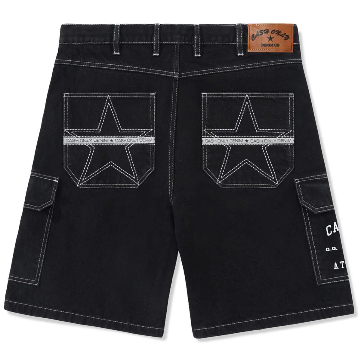 Cash Only - Athletics Denim Shorts - Washed Black