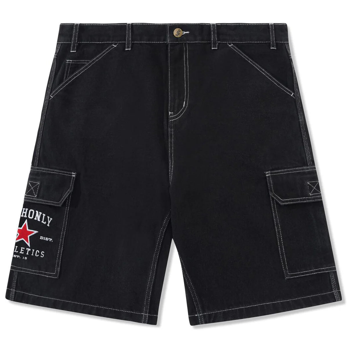 Cash Only - Athletics Denim Shorts - Washed Black