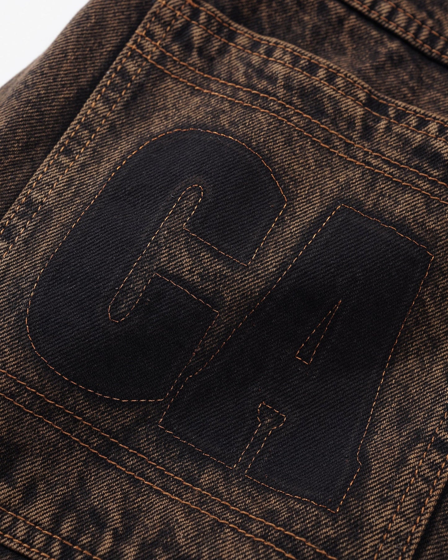 Cash Only - Blockout Denim Jeans - Acid Brown Wash