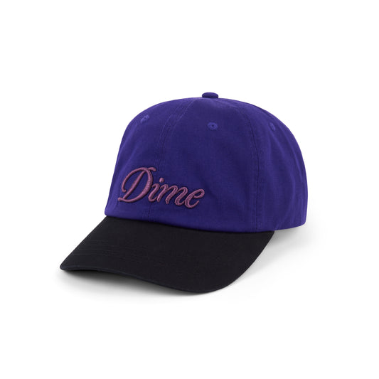 Dime - Cursive Low Pro Cap - Purple/Black