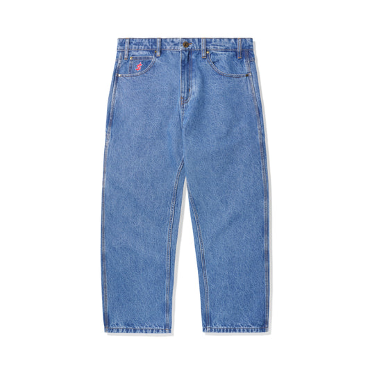 Cash Only - Logo Baggy Denim Jeans - Washed Indigo