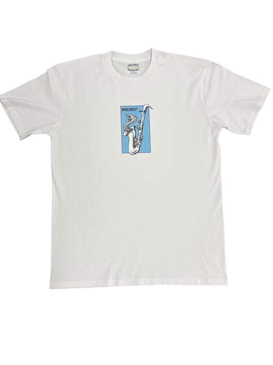 Parliament - Snake Jazz Tee - White