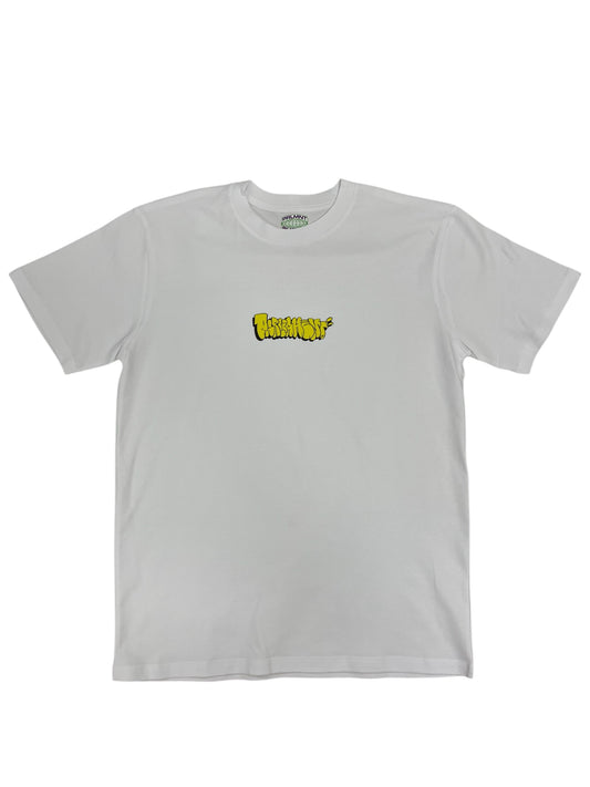 Parliament - Yellow Throwie T-shirt - White