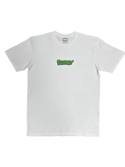 Parliament - Green Throwie T-shirt - White