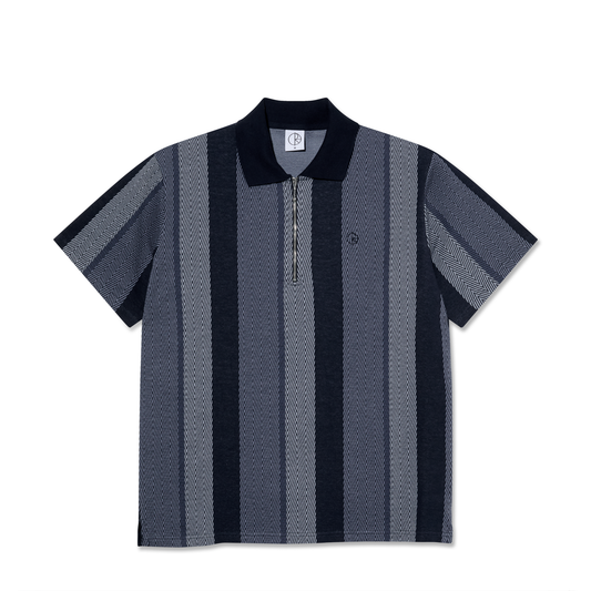 Polar Skate Co. - Jacques Polo Shirt | Herringbone - Blue