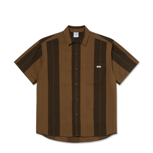 Polar Skate Co. - Mitchell Shirt - Brown Block Stripe