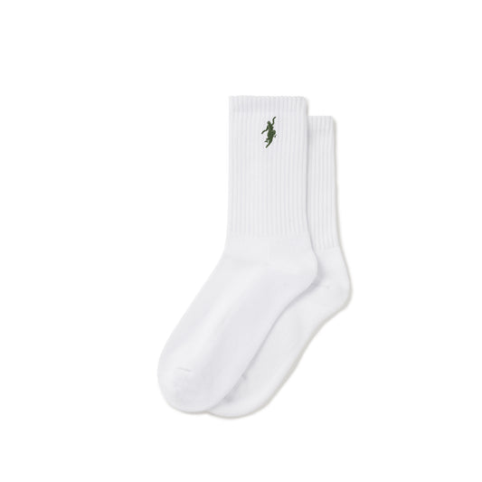 Polar Skate Co. - Rib Socks | No Comply - White/Army Green