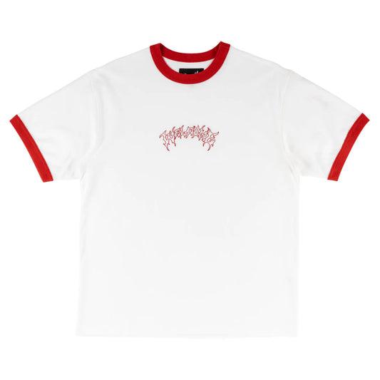 Welcome Skateboards - Barb Ringer Tee - White/Red