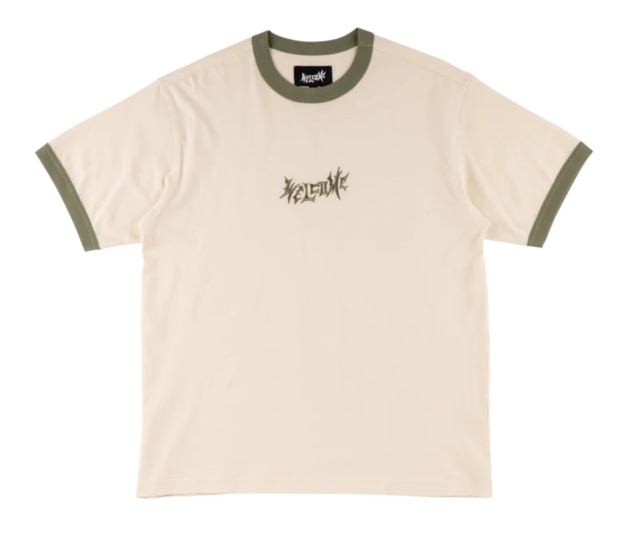 WELCOME -DETATCH RINGER TEE - BONE