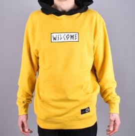 Welcome Skateboards - Scrawl Hoodie - Yellow/Black