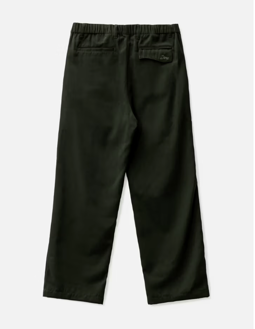 Dime - Pleated Twill Pants - Forest Green