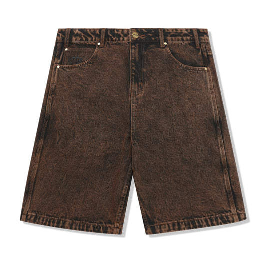 Butter Goods - Spider Denim Shorts - Acid Brown