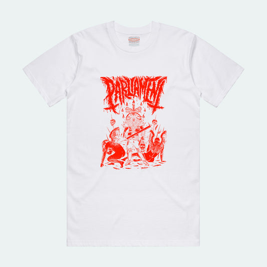 Parliament - Metal Range Tee - Red on White