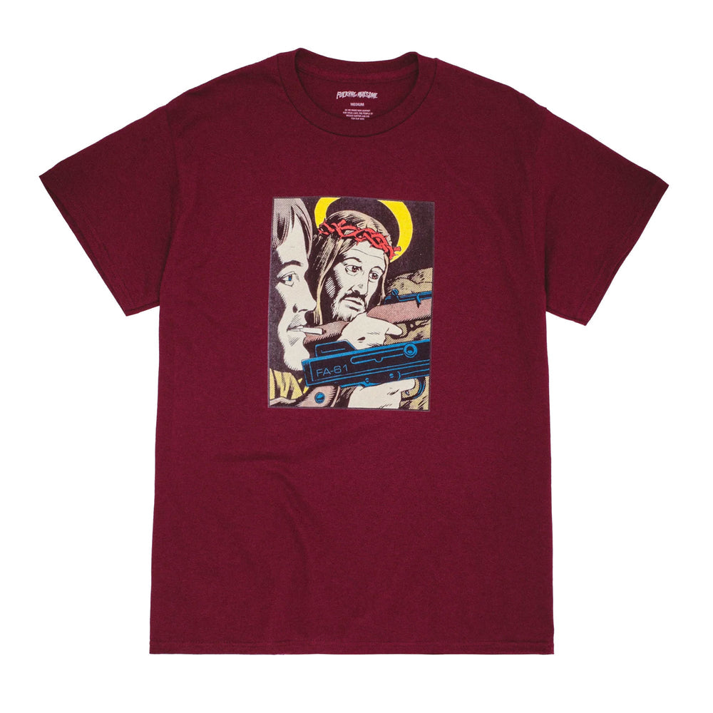 Fucking Awesome - Holy War tee - Maroon